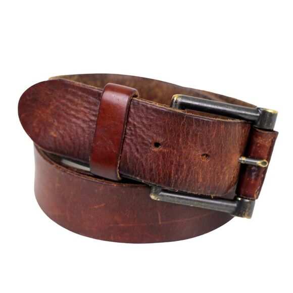 Levi's SADDLE BROWN GENUINE LEATHER 1.5"Wd CASUAL DRESS MEN'S BELT Sz 38/95 (34D - Picture 2 of 14